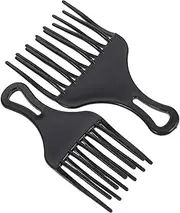 DRESSOOS Hair Styling Comb Set 2 Pcs Plastic Needle Comb Smooth Picks for Hair Styling Tools for Women Men Black