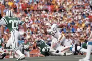 Miami Dolphins Larry Csonka in action vs New York Jets at Or - 1972 Old Photo 2