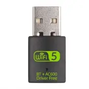 USB WiFi Adapter，600Mbps USB WiFi Bluetooth Adapter，Dual Band 5G/2.4G Wireles...