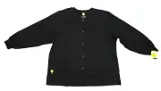 WonderWink Origins 8006 Delta Snap Front Jacket Modern Fit Black Unisex XL