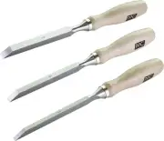Professional Woodworking Cabinetmakers Mortise Chisel set Chrome-Vanadium 3PC
