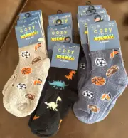 Cozy Socks Glow in the Dark Sports & Dinosaurs 11 pairs NEW gb