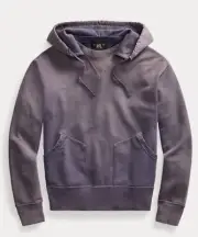 RRL Ralph Lauren 1940 French Terry Naval Hoodie Faded Pullover-MEN- M