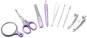 Beatifufu Stylish and Practical 9-in-1 Nail Clipper Set for Travel Personal Manicure