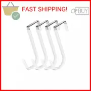 Over Door Hanger Hooks for Hanging, 4 Packs Vinyl Coated Over The Door Heavy Dut