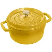 staub "Pico Cocotte Round Citron 20cm" Both Hand Cast Enamel Pot IH Compatible