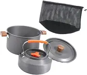 harayaa Camping Cookware Coffee Pot Soup Pot Outdoor Cooking Gear for Traveling Outdoor Sports