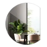 Mirror Round Wall Mounted Frameless Bathroom Vanity Entryway Interior Design