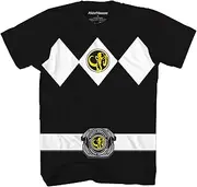 [Disney] Mighty Morphin Power Rangers Red Blue Yellow Pink Green Black White Blue Costume T-Shirt