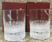Moser Tumbler Cut Pebbles Shot Glass Clear Set Of 2