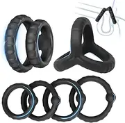 Silicone Rings Set, Evyleen 6 Different Sizes Cock Rings for Erection Enhancing, Long Lasting Stronger Men Sex Toy, Strechy Medicial Safe Adult Sex Toys & Games