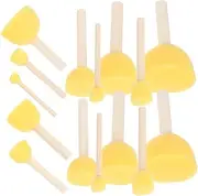 Enhance Your Art Collection 30pcs Round Sponge Painting Tools Mushroom Head Brushes for Boys and Girls Face Painting Craft Watercolor