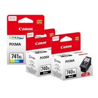 在飛比找ETMall東森購物網優惠-CANON PG-740XL黑色2入+CL-741XL彩色1