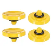 Soft Shutter Release Button Copper Camera Shutter Button Concave, Yellow 4pcs