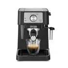 DeLonghi Espresso Maker W/Measuring Spoon + 15-Bar Pump Black Stainless Steel