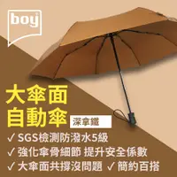 在飛比找PChome24h購物優惠-【德國boy】超潑水防風三折自動開收傘_深拿鐵