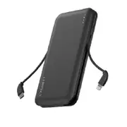 Cygnett CY4406PBCHE ChargeUp Pocket 10000mAh Power Bank with Integrated Mfi USB-C 15W Cable