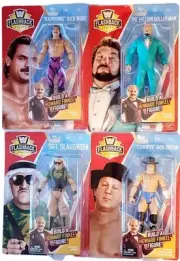 4 WWE FLASHBACK SERIES SET BOB ORTON RICK RUDE SGT. SLAUGHTER MILLION DOLLAR MAN