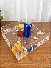 Acrylic Props Shooting Tray, Acrylic Serving Tray Storage Valet Organizer Multiple Sizes(70x70x10cm/27.5x27.5x3.93'')