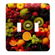 Metal Decorative Light Switch Plate Cover - Lots of Fruit - Other Sizes Avail...
