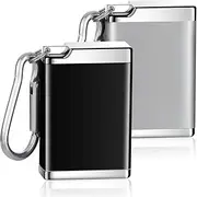 Portable Ashtray, Mini Travel Ashtray Metal Cigarette Pocket Square Ashtray for Travelling and Outdoor Use(2Pcs)