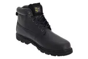 Grafters Mens 6 Eye Padded Leather Work Boots (Black) - UTDF553