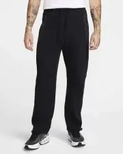 Nike Sportswear Tech Fleece Straight Leg Open Hem Sweatpants Black size LARGE
