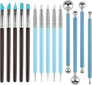 14 Pcs Silicone Clay Sculpting Tools, Modeling Dotting Tools for Painting, Modeling, Ball Stylus Pottery Tool for DIY Handicraft, Sculpture Pottery, Nail Art, Rock, Blending, Dotting