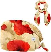[YTYVAGT] Scrub Caps Women,Scrub Hats Suitable for Women,Vintage Flowers