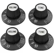 Witch Hat Knobs Top Hat Knobs Tone Volume Control Knobs for Electric Guitar Bass Amplifier Effect Pedal Black White