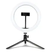 1X(LED Circular Fill Light with USB Adjustable Desktop Triangle Bracket and1773
