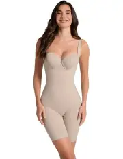 [Leonisa] Cupless Full Body Shaper in Beige