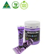 Metallic Pearlescent Fabric Paint Non-Toxic Formula for Easy Application - Purple