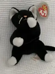 Ty Beanie Baby ZIP 1993 Black White Cat Tag ERRORS Plush Toy RARE NEW RETIRED