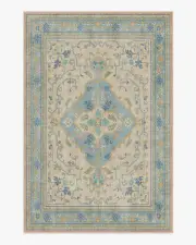 185' x 275' | Machine Washable Runner Rug | Kid & Pet Friendly | Indoor Rug | Tallulah Blue & Ivory Flatwoven Rug | Ruggable