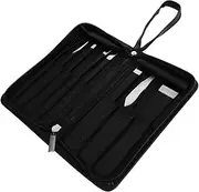 Ipetboom 8pcs Pedicure Tool Toe Nail Clippers Scrapper Nails Foot Mask Nail Kit Calloused Feet Remover Tool Pedicure Foot File Toenail Scrubber Scraper Stainless Steel Black