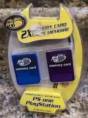 MadCatz 30 Block Memory Card - 2 Pack PlayStation One PS1 BRAND NEW