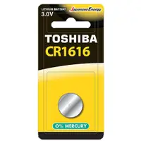 在飛比找松果購物優惠-【東芝Toshiba】CR1616鈕扣型 鋰電池1顆裝(3V