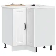 vidaXL Kitchen Corner Base Cabinet Lucca White Engineered Wood
