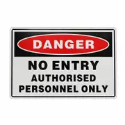 3x Warning Sign Danger No Enter Authorize Personal Only Office Security Notice