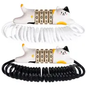 Helmet Lock Chain 4 Digit Password Combination Portable Motorcycle Anti-theft