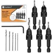 82° Countersink Drill Bit Set |5pcs Free Replaceable HSS Drill Bits for Wood ...