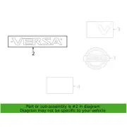 Genuine OEM Rear Trunk Lid Emblem Nameplate for Nissan Versa 1.6 L4 GAS 20-21