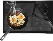 Tiabiaya Large Induction Hob Cover Protector Mat 52 * 78cm Self Sticky Cooktop Scratch Protector Heat Anti Slip for Kitchen Stove Waterproof Protecting Cooker from Scratches Dirt
