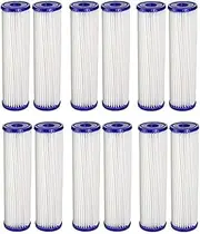 CFS – 12 Pack Pleated Sediment Water Filter Cartridges Compatible with Pentek S1 Models – Remove Bad Taste and Odor – Whole House Replacement Filter Cartridge – 20 Micron – 10" x 2.5"