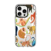 iPhone 16 Pro Clear Case MagSafe Compatible Jungle monkeys