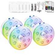 Submersible Pool Lights with Remote, Floating Pool Light Underwater Rechargea...