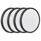 9 Inch LED Flush Mount Ceiling Light, 18W, 1860LM, 3000K/4000K/6000K 4PK Black