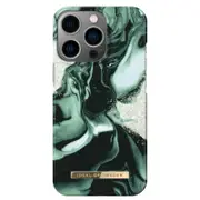 Ideal Of Sweden Fashion Case (Suits iPhone 13 Pro Max) - Golden Olive Marble