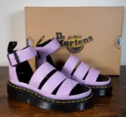 Dr Martens Clarissa II Quad Women's Lilac Purple Leather Platform Sandals US 5